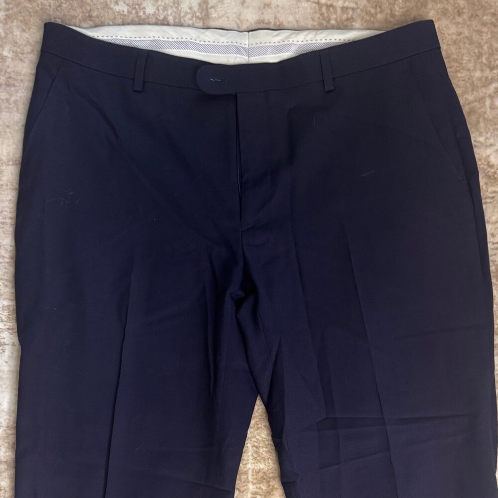Joseph Abboud JOE Navy Blue Wool Dress Pants, 38